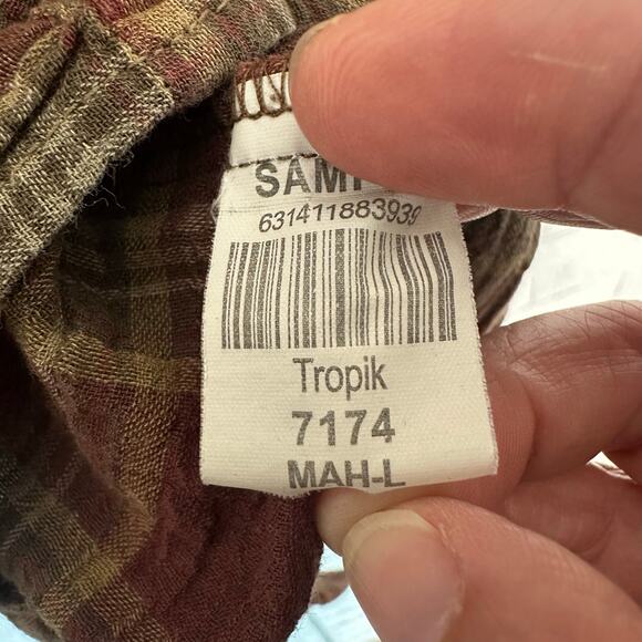 Kuhl men’s plaid button-up shirt cotton, short sleeve Gorp core outdoor utility - Picture 4 of 9